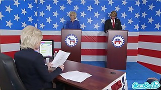 donald trump and hillary clinton fucking bernie sanders and megan kelly in presi