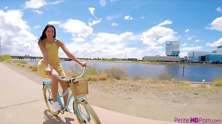 Kinky girl Avi Love makes a dick disappear in her hairy pussy