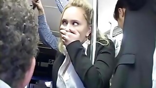 Blonde groped to orgasm on bus