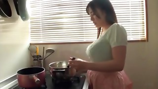 Big milk young woman and husband's leader sex