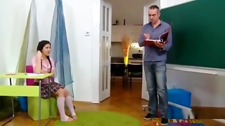 Sultry Schoolgirl Was Seduced And Rode By Her Elderly Teache