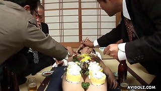 Japanese gal, Asuka Ayanami is a food plate, uncensored