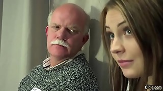 Old Young Porn Teen Gangbang by Grandpas pussy fucking fingering gagging