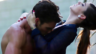 Cute brunette in hot kinky softcore