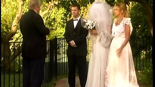 Cheating bride gets her twat mercilessly fucked by the best man