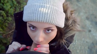 Teen sucks and fucks for money in outdoor scenes