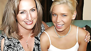 Two cuties showing off there hot bodies bofore the show.