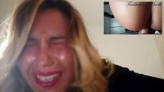 ROUGH SEX on the Table. Maelle GETS FUCKED HARD by a FAN