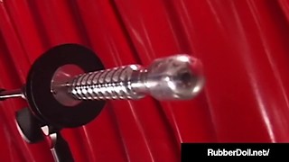 FemDom Latex Queen RubberDoll Fucks Blonde Slave!