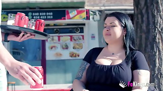 She's up for an encore! Sandra dn her ENORMOUS BOOBS