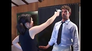 Daddy in threesome with two curious teenage girls
