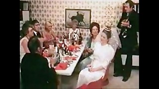 Bride shows her hair pussy right on her wedding