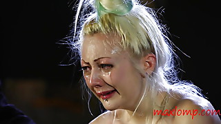 Amazing Blonde Teen Weeping in Terrible Pain
