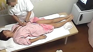 Hidden cameras in a massage cabinet taping kinky masseur