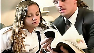 The teenage brunette involved in a rough and wild fuck