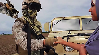 Arab babe gets her body sold to American soldier
