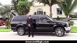 InnocentHigh - Schoolgirl Fucks Personal Driver