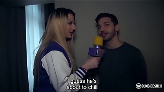 BUMS BESUCH - German blonde pornstar Celina Davis surprise fucks her fanboy