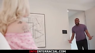 Petite 19yo teen Emma Rosie lets a black guy fuck her in the ass if she can stay the night.The small tits blonde deepthroats and is analed by his bbc